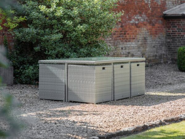 Kingscote Cloud Rattan 6 Seater Cube Set with Stools / Footstools - Image 3