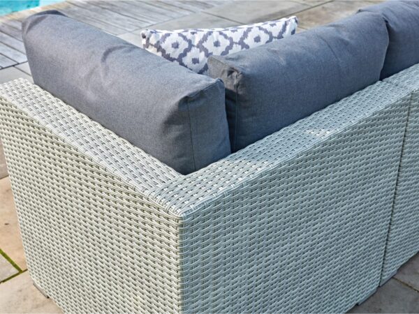 Kingscote Cloud Rattan L-Shape Sofa with Rectangle Dual Height Table, Armchair & Bench - Image 3
