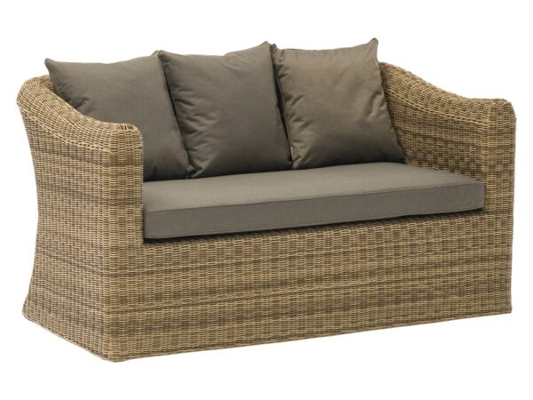 Sahara Rattan 2 Seater Sofa with Rectangle Coffee Table & 2 Armchairs - Image 5