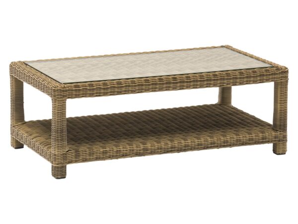 Sahara Rattan 2 Seater Sofa with Rectangle Coffee Table & 2 Armchairs - Image 2