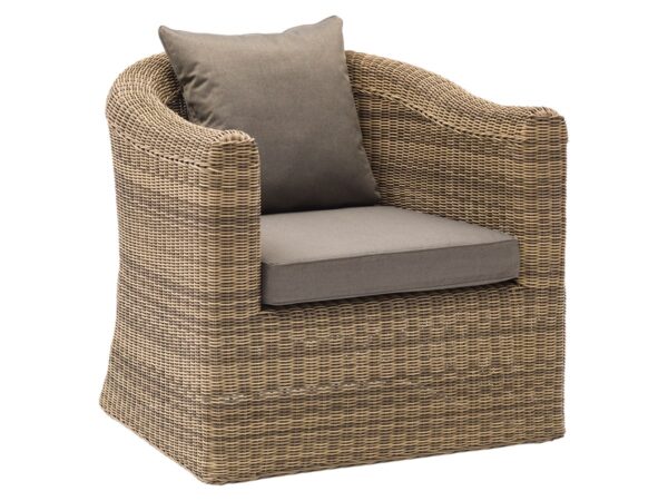 Sahara Rattan 2 Seater Sofa with Rectangle Coffee Table & 2 Armchairs - Image 3