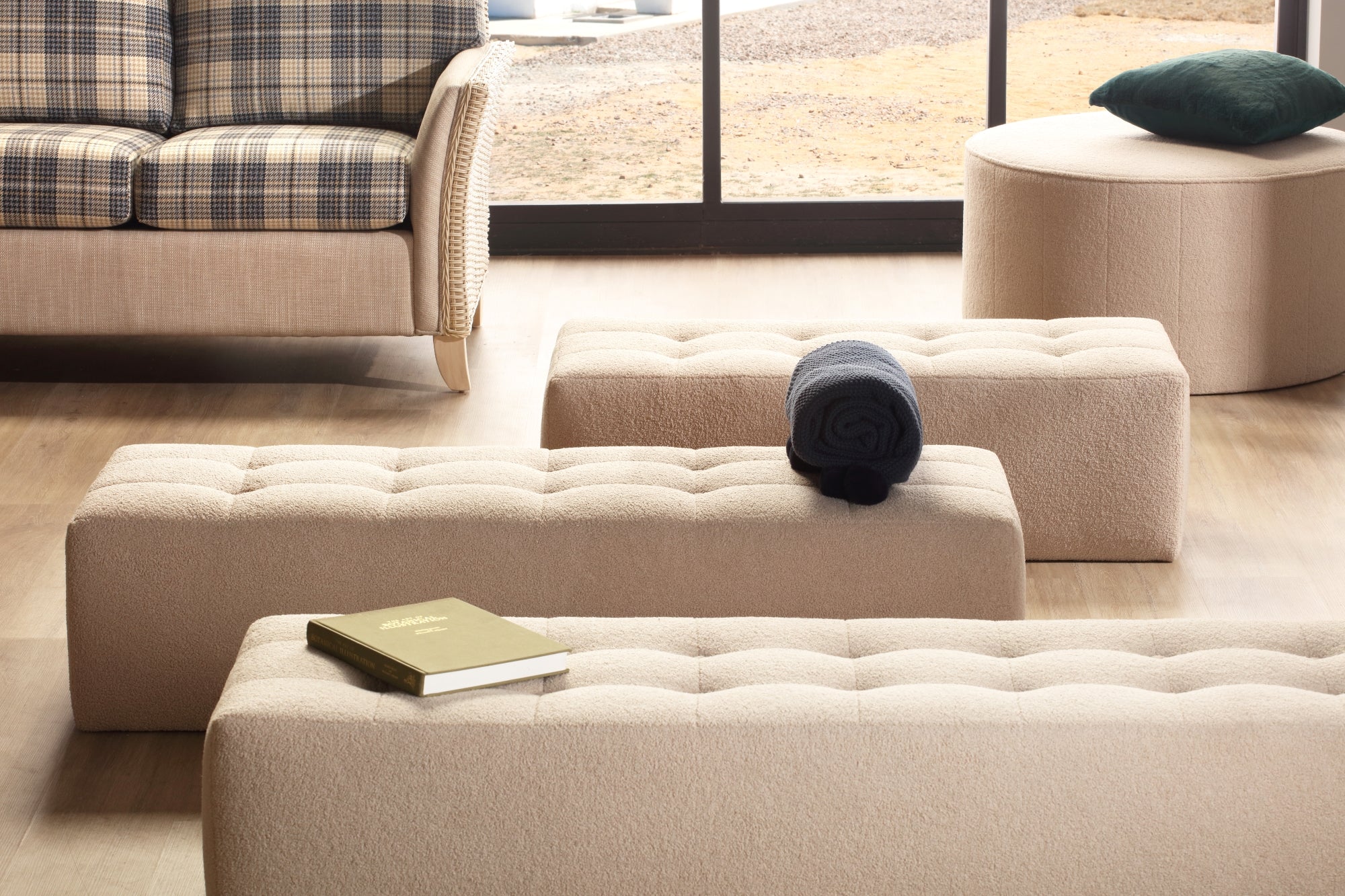 Large Ottoman Rectangular Footstool Bench - Image 3