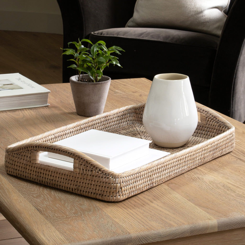 Marbury Rectangular Rattan Tray - Image 3