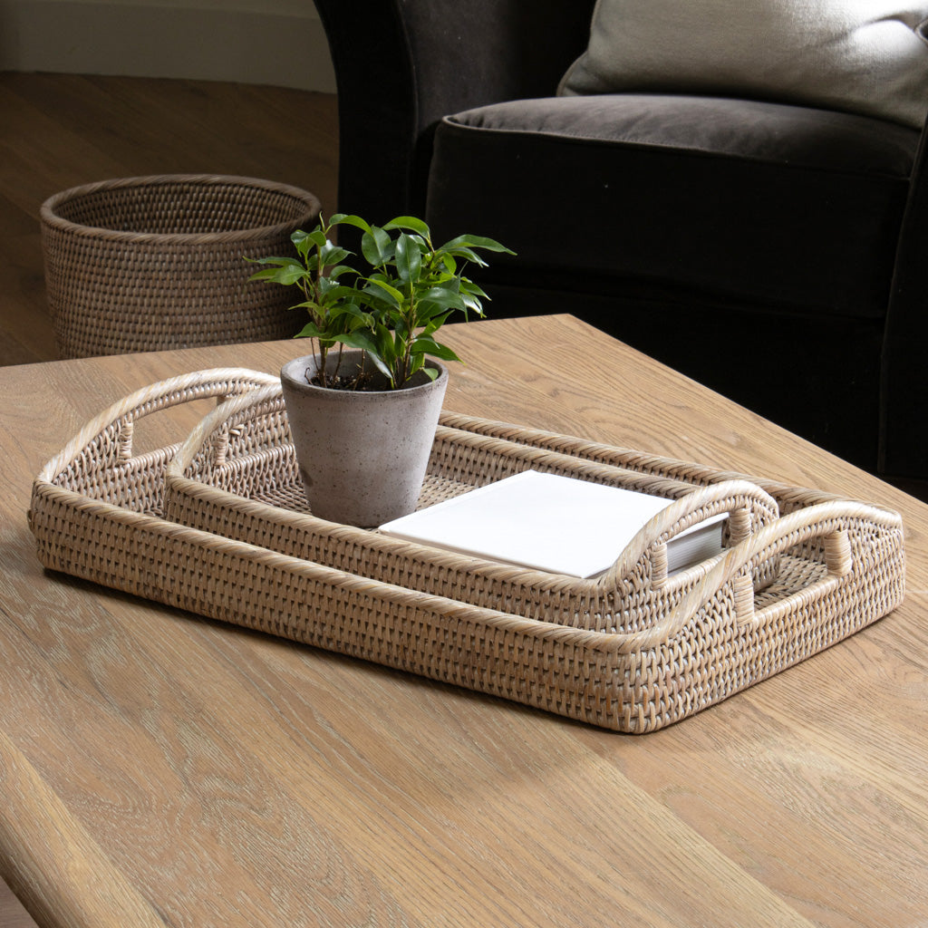 Marbury Rectangular Rattan Tray - Image 4